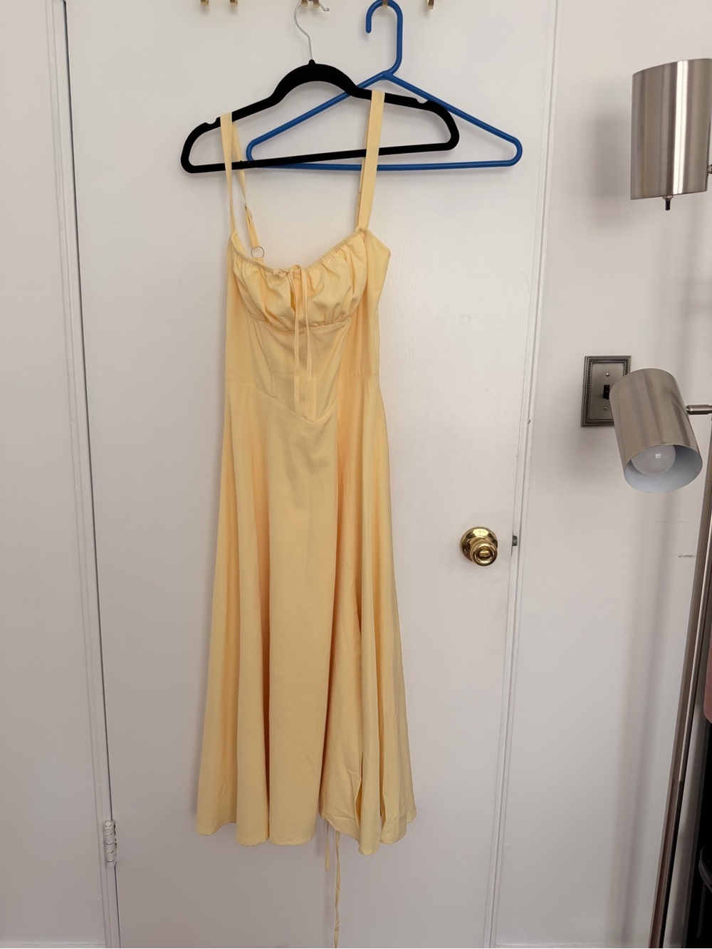 Yellow corset adjustable top midi Dress - Elegant Summer Style